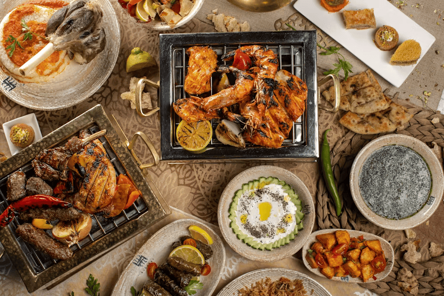 table of food