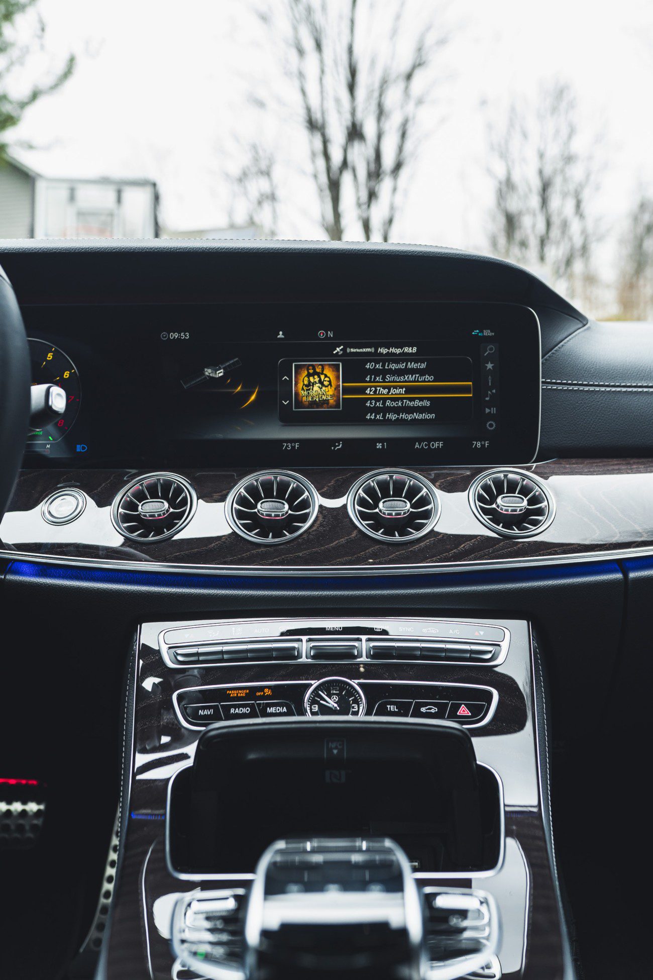 dashboard of car