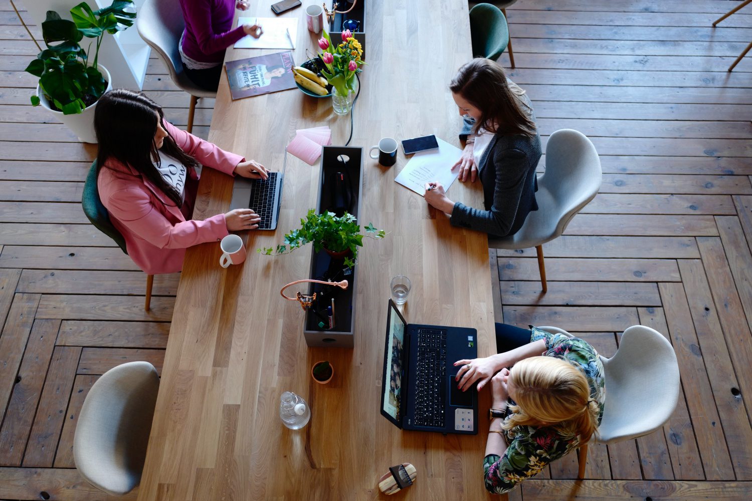 shared office space aerial view