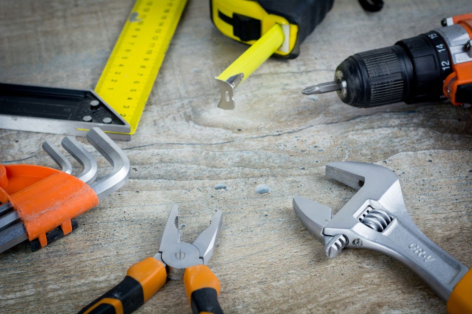 tools on a table