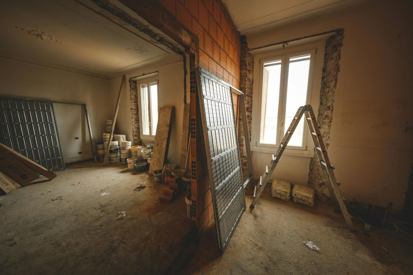 inside of house during renovations