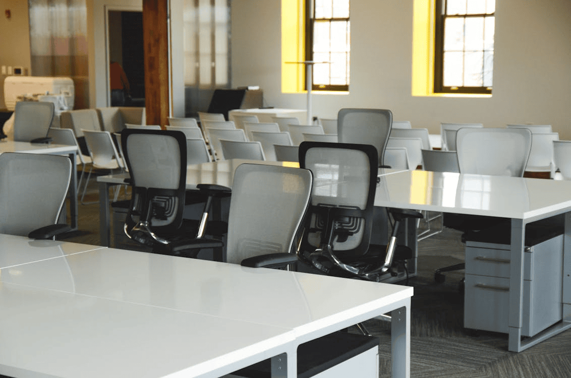 office with tables and chairs